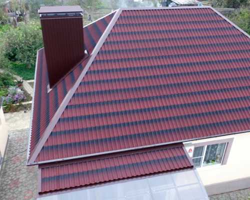 Кровля из черепицы ондулин